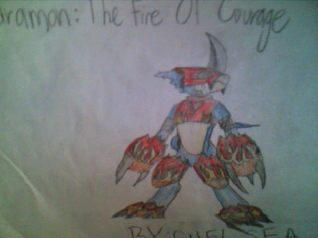 Flmedramon The Fire Of Courage!