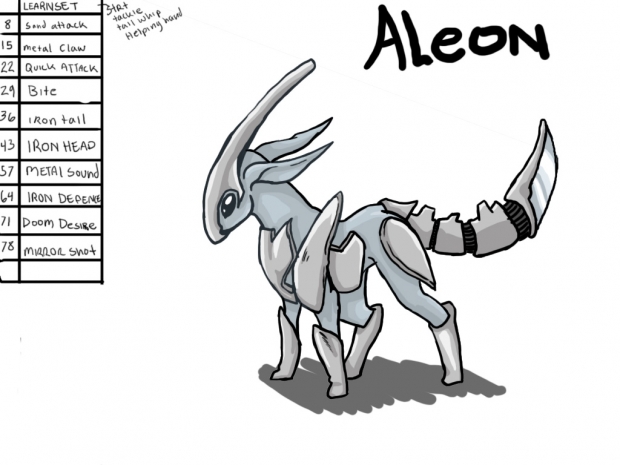 Aleon- Steel Eeveelution, with learnset!