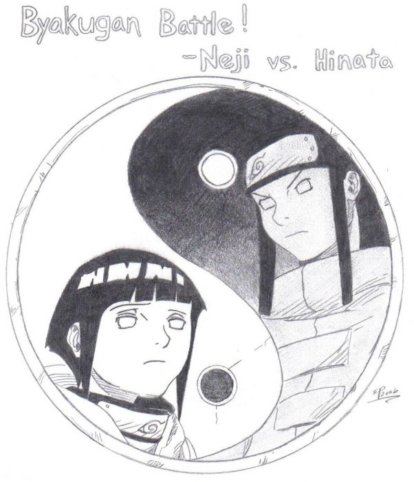 Byakugan Battle---neji Vs. Hinata