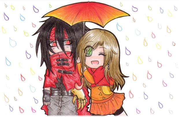 Vincent & Kiyoko Rainy Promenade