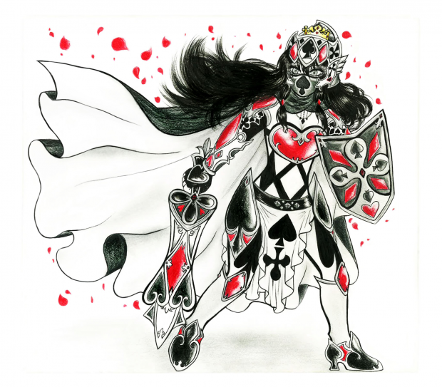 Queen Knight of Cards