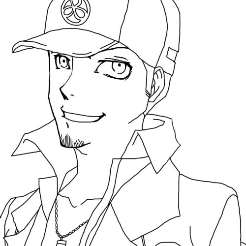 Junpei Line Art