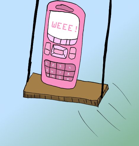 swinging cellphone