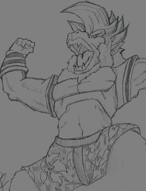 Golden Oozaru Going To The Beach