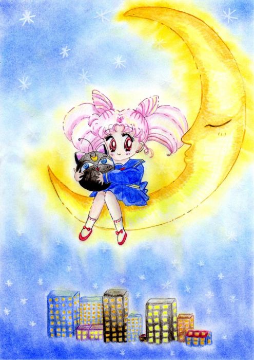 Chibiusa Sitting On The Moon :)