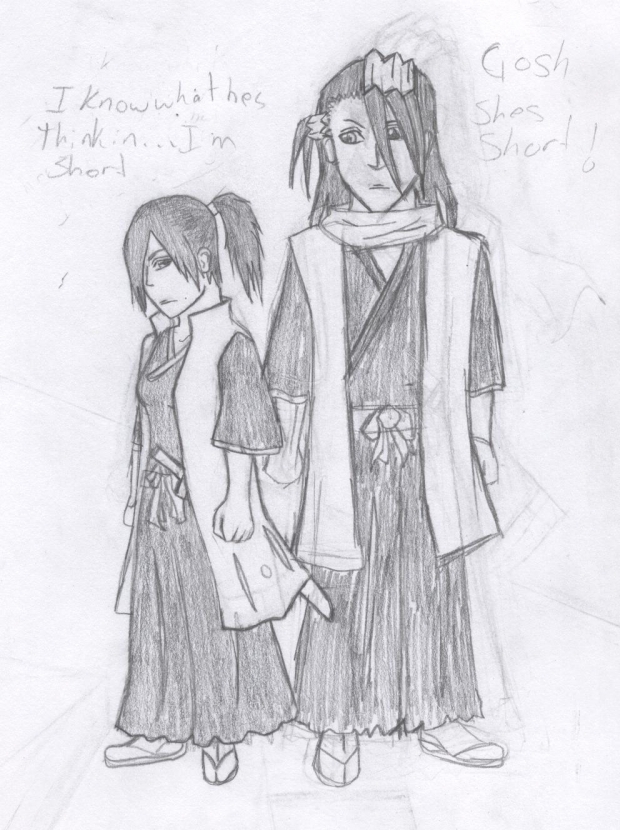 I know hes thinkin im short!!