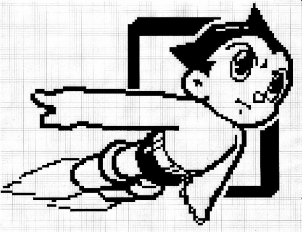 Astro boy in pixel