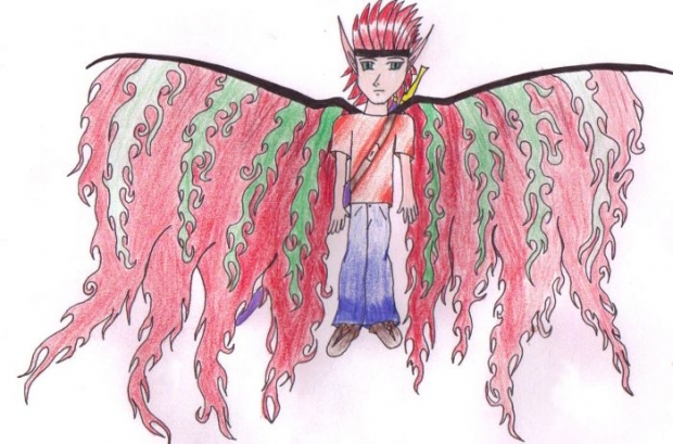 Crimson Red Winged Dragon