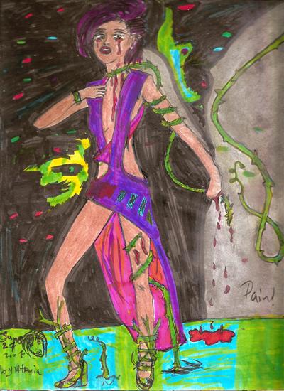 The Girl Caught In The Rose Whip!