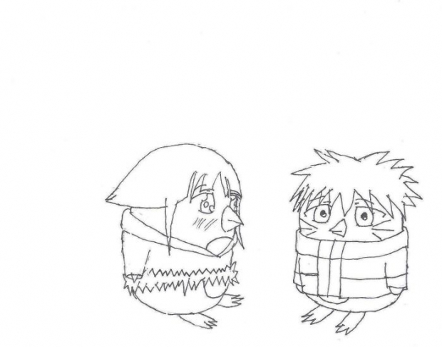 Naruto And Hinata As Pengiens