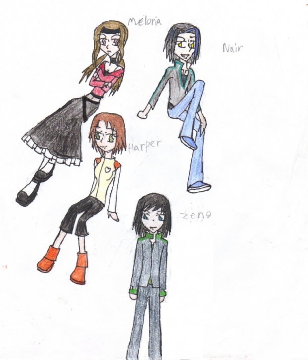 MY characters from my manga i tried to make