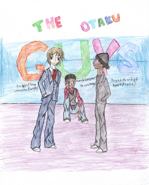 the otakus as guys (twilight luna, Me, and Purplekittyartist)