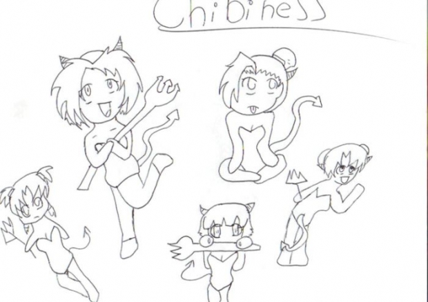 Chibi Naruto Girl Devils