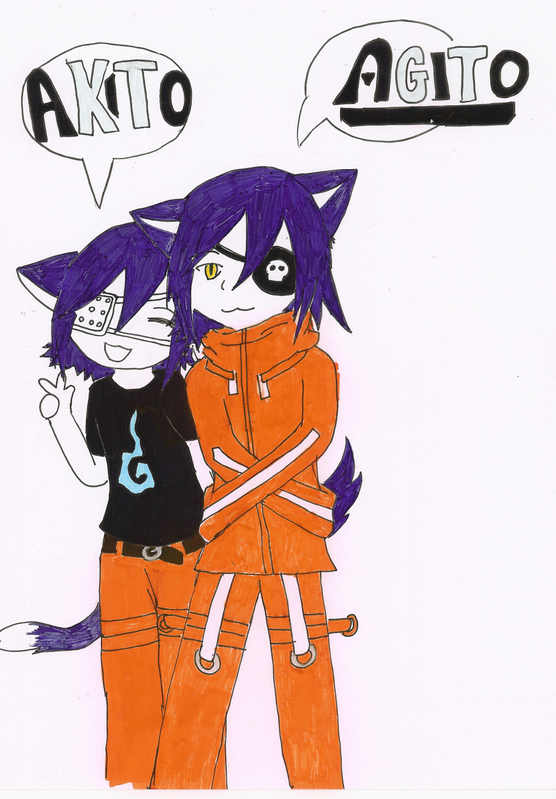 Akito And Agito Chibi Neko