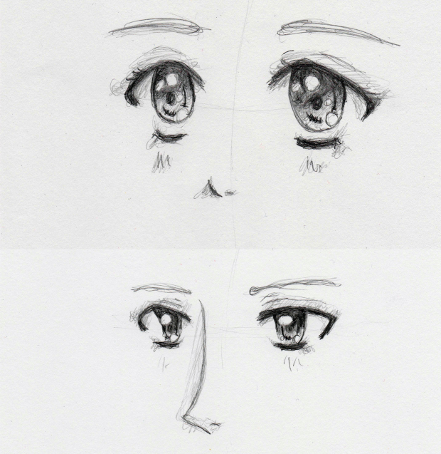 Female and Male eyes