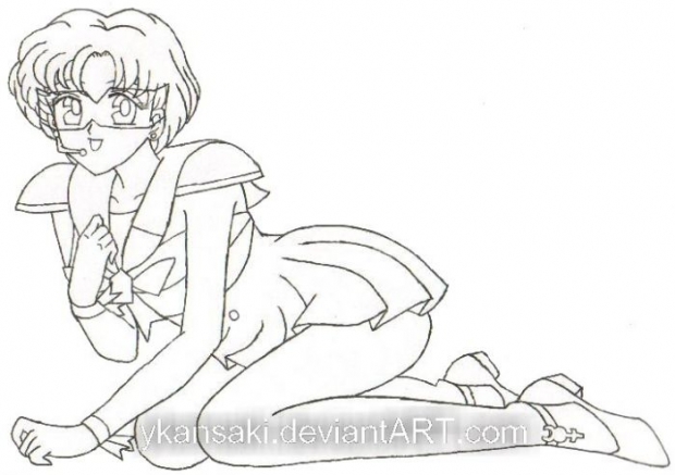 Sailor Mercury-first Fuku Design
