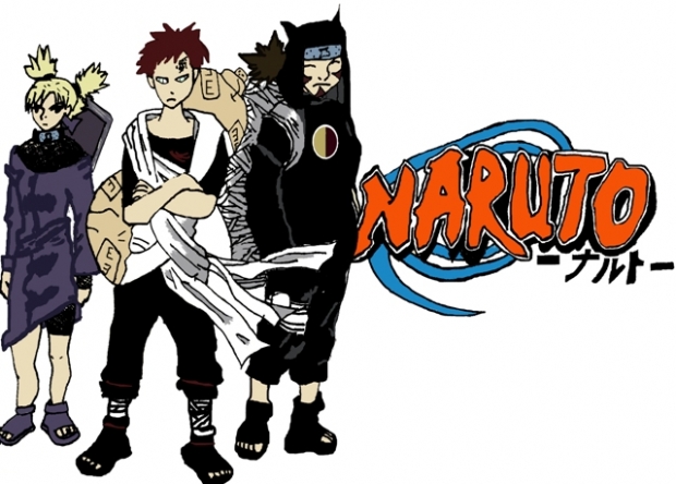 Naruto-Gaara, Temari, Kanurou