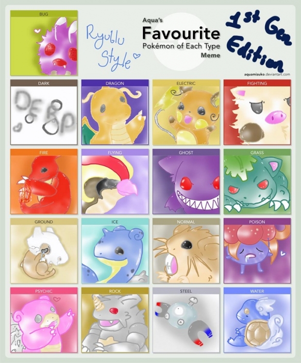 Type Faves-- Generation 1