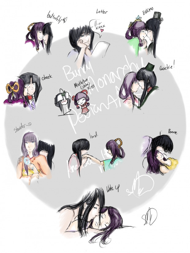 10 Kisses in a Sketch COLORED