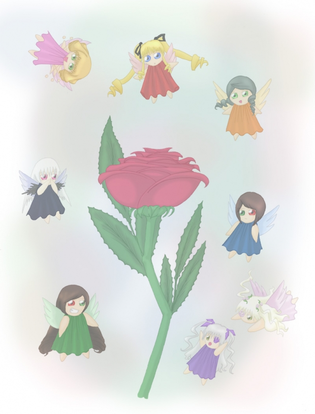 Chibi, winged Rozen Maidens