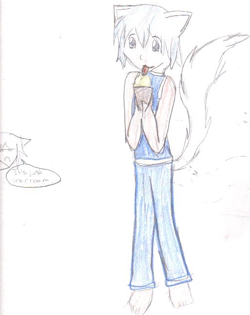 Taimen Eating Ice Cream