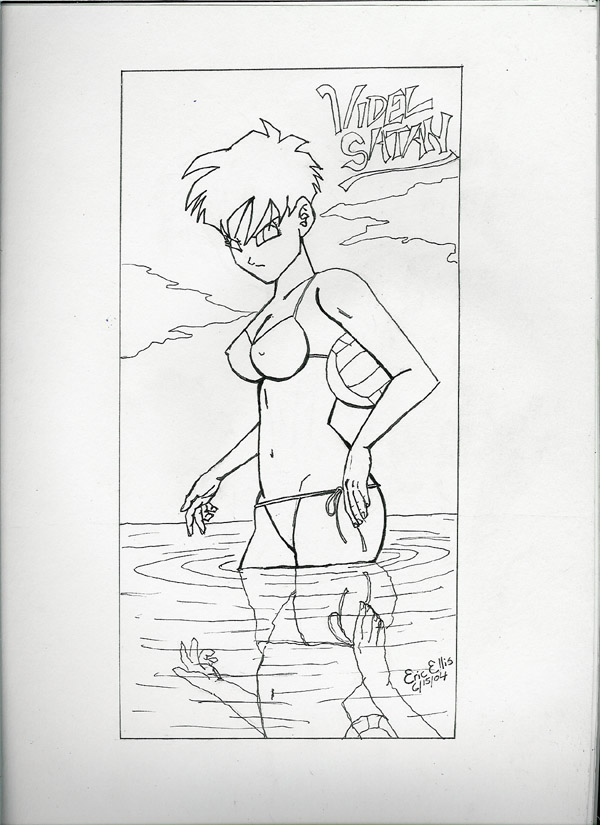 Videl Swimsuit (black And White)