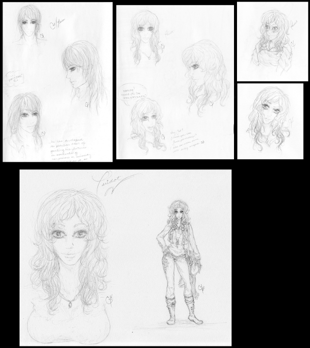 Unknown Character Concept Sketches