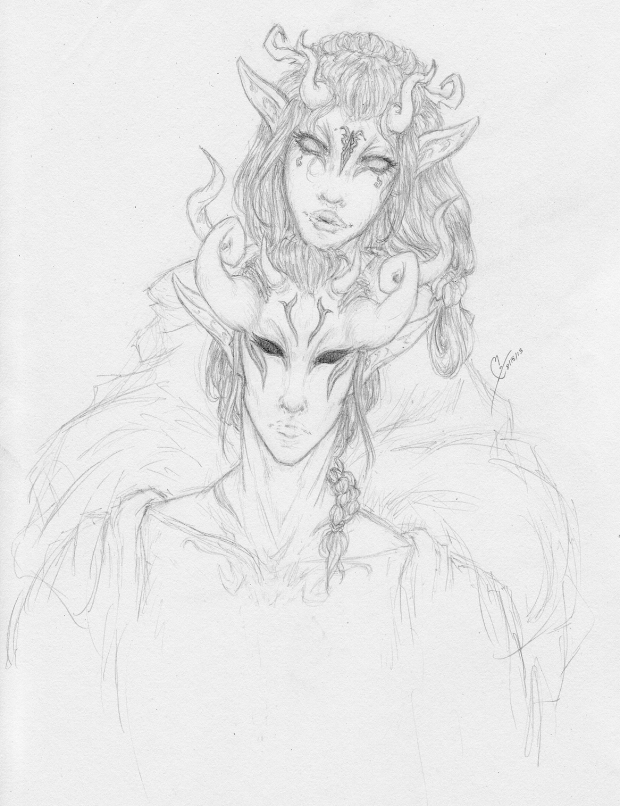 Sasyr and Tyne Sketch