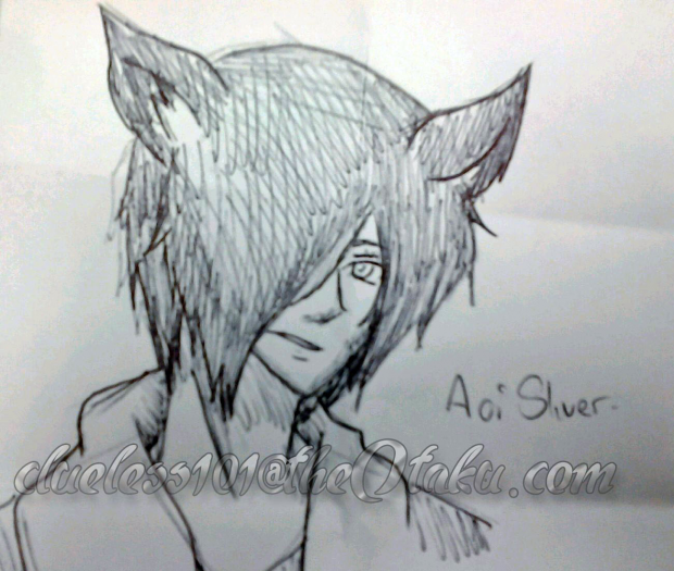 Aoi Silver Head shot doodle