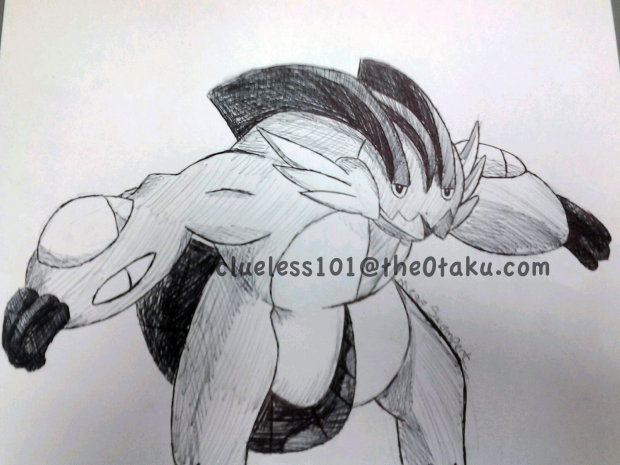 Mega Swampert Pen Sketch