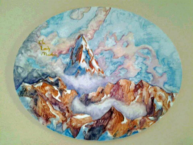 The Lonely Mountain Watercolor