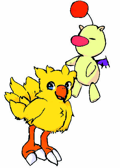 Chocobo and Moogle