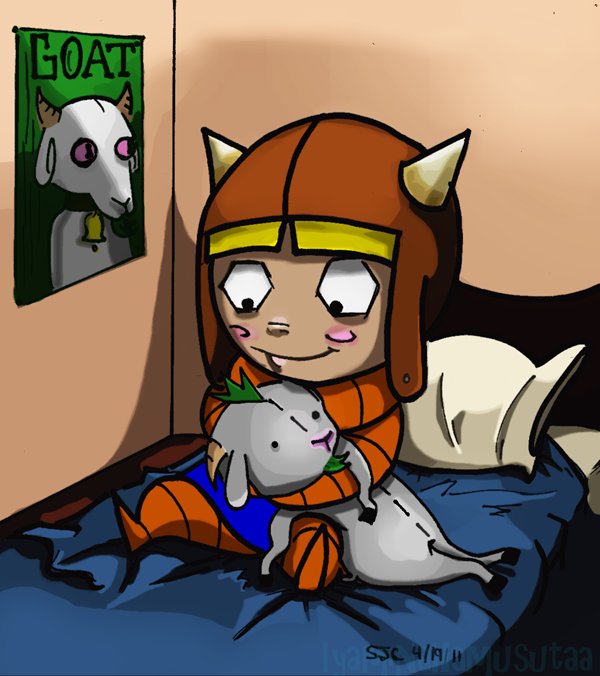 Gloria in Her Goat Room