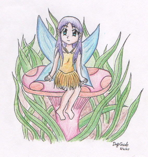 Fairy On A Mushroom