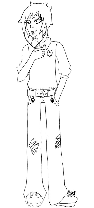 Older Ace - Line Art