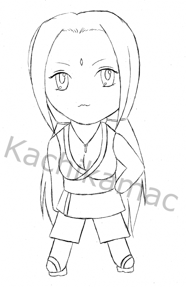 Chibi Tsunade ~ Line Art