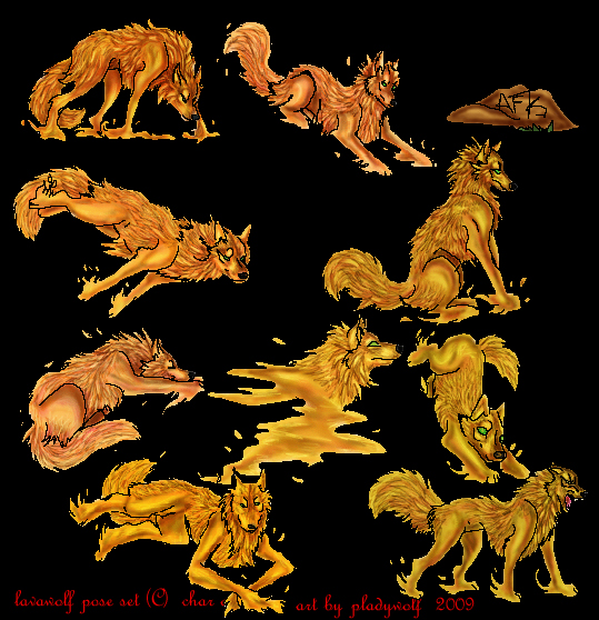 lavawolf pose set