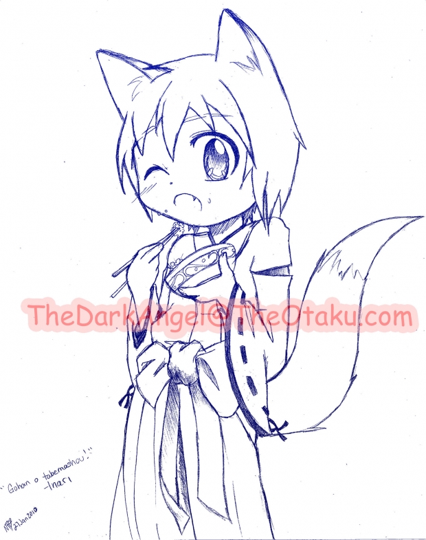 Inari has rice AGAIN~! :3