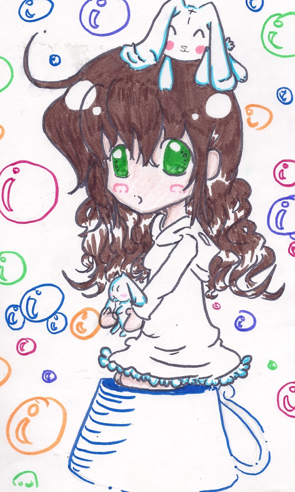 Bubble Party With Bunnies!!! Art Trade