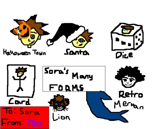 Sora's Many Forms (For Sora)