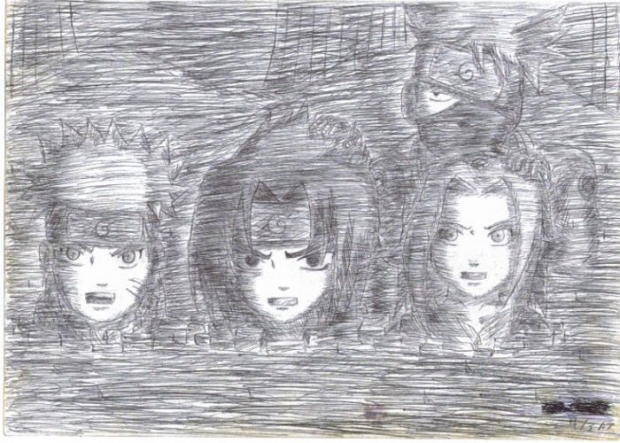 Kakashi Using  Headhunter Jutsu