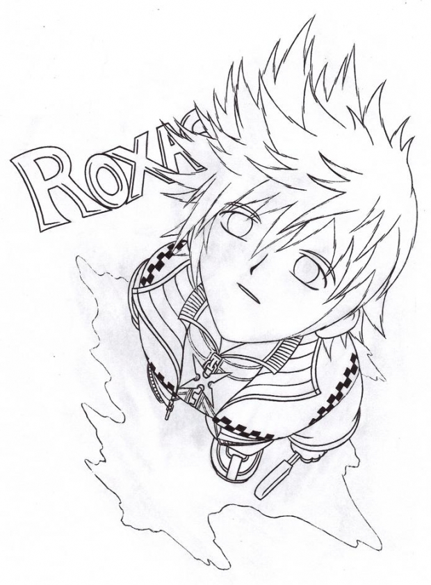 Roxas Drawing - B/w