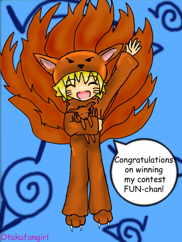 Chibi Naruto in a kyuubi outfit