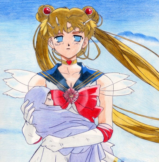 Sailor Moon With Baby Hotaru