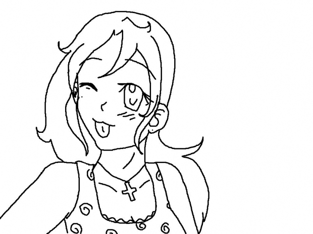 Here's Michka~! Nyeh! X3[not colored]