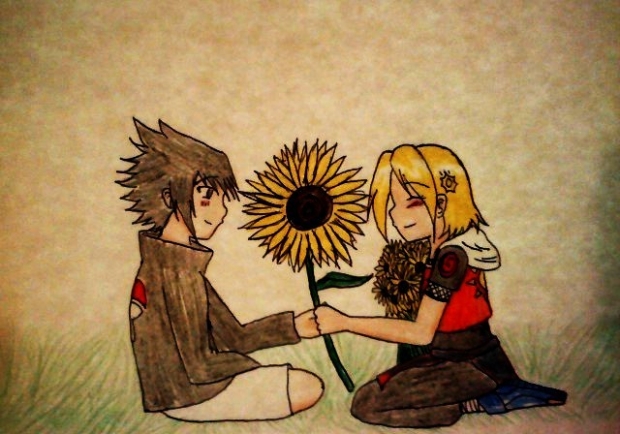 "Our friendship's like a sunflower, Sasuke!"