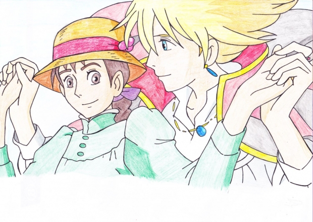 Sophie and Howl colored