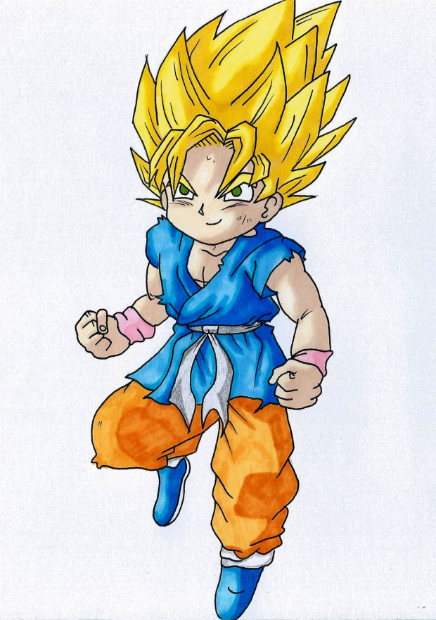 kid goku super saiyan
