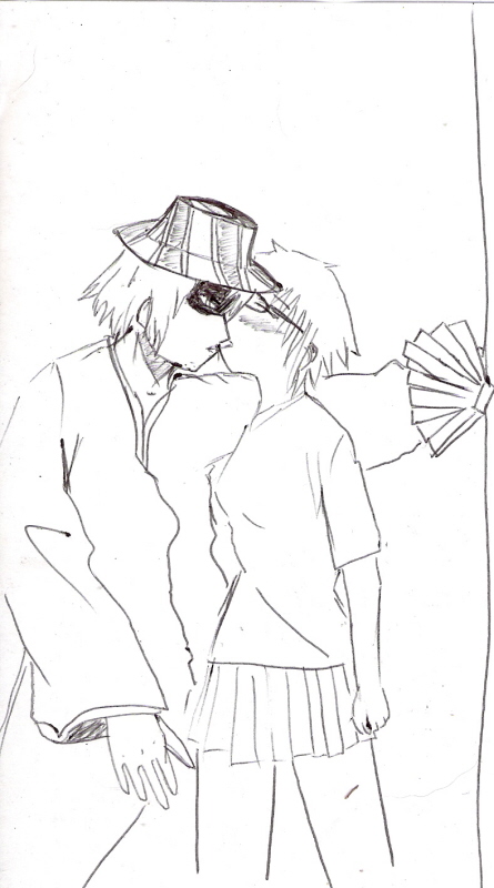 kisuke,girl with glasses:as requested