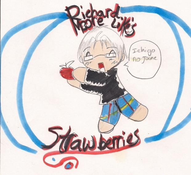 my o.c. richard with his fruit of choice.